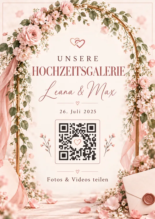 Wedding-QR Design Rosengarten