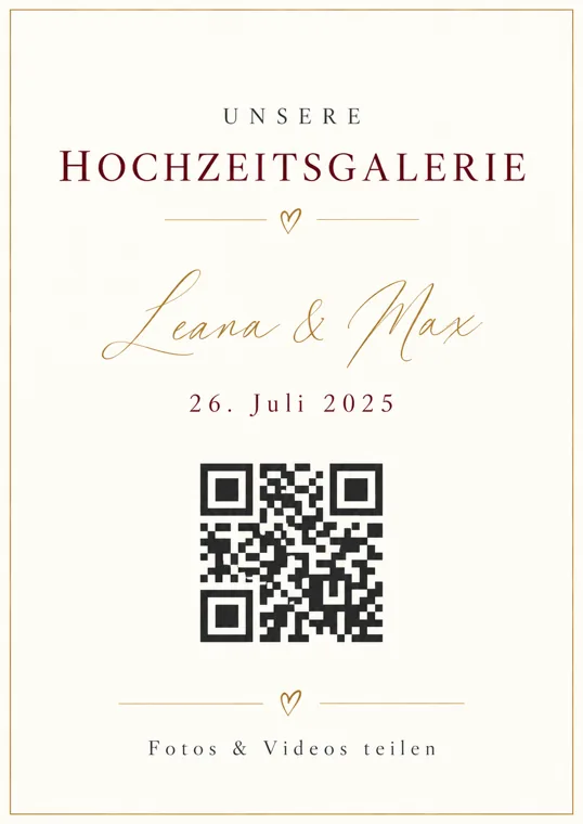 Wedding-QR Design Fine Line Ivory