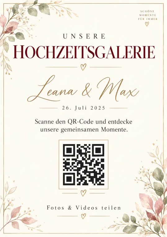 Wedding-QR Design Modern Botanical