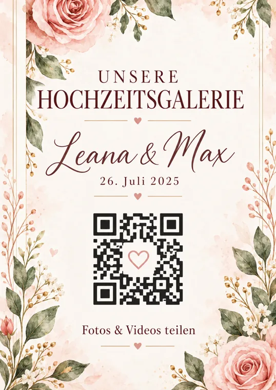 Wedding-QR Design Blush Garden