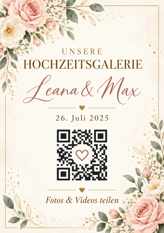 Wedding-QR Design Soft Blush