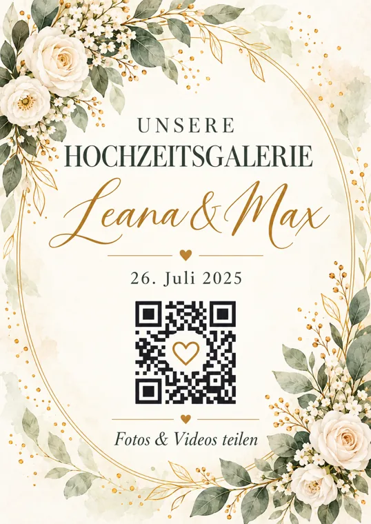 Wedding-QR Design Ivory Garden