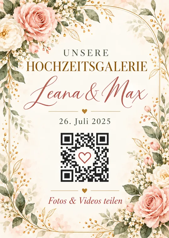 Wedding-QR Design Rose Classic