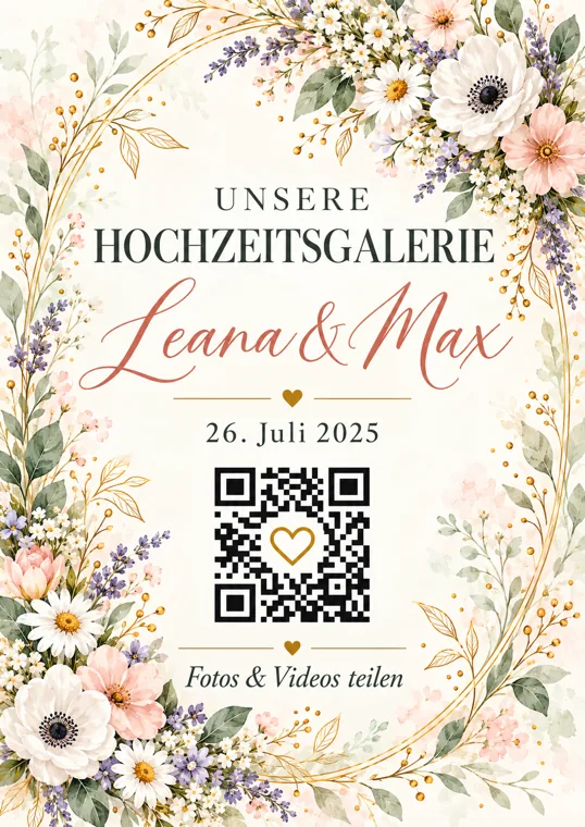 Wedding-QR Design Wildflower Garden