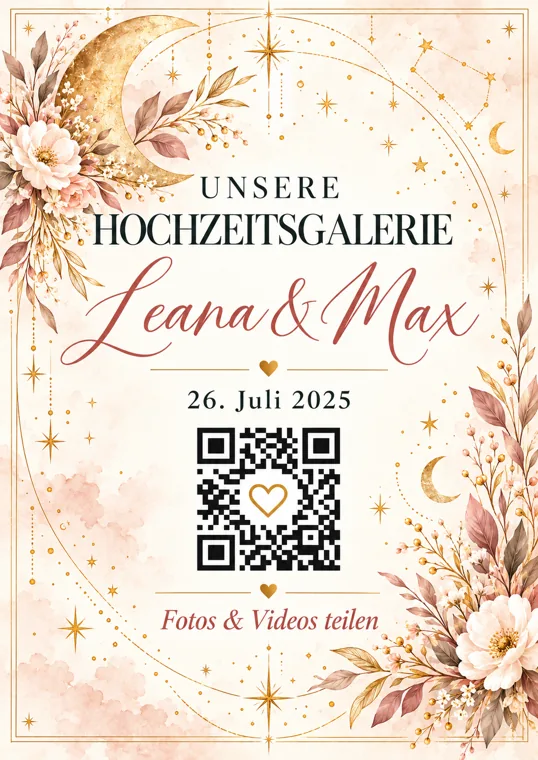 Wedding-QR Design Celestial Romance