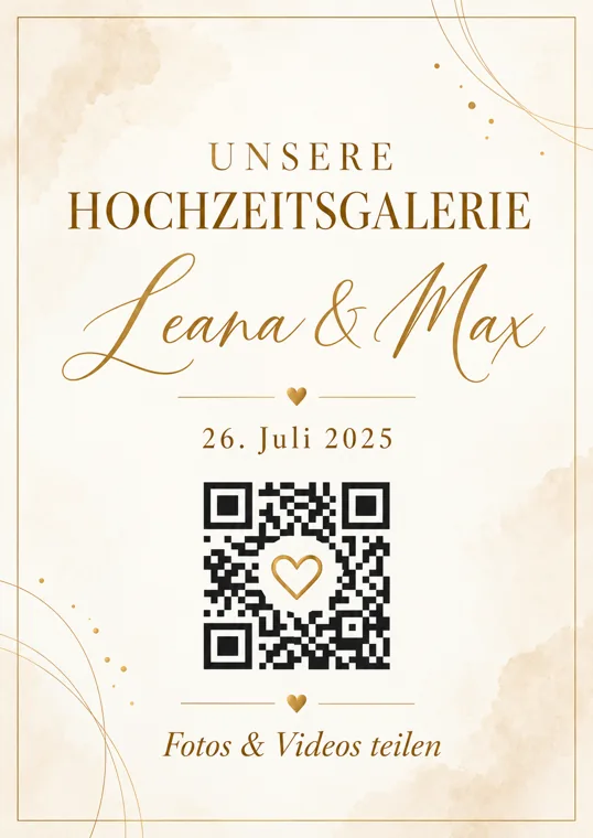 Wedding-QR Design Minimal Gold